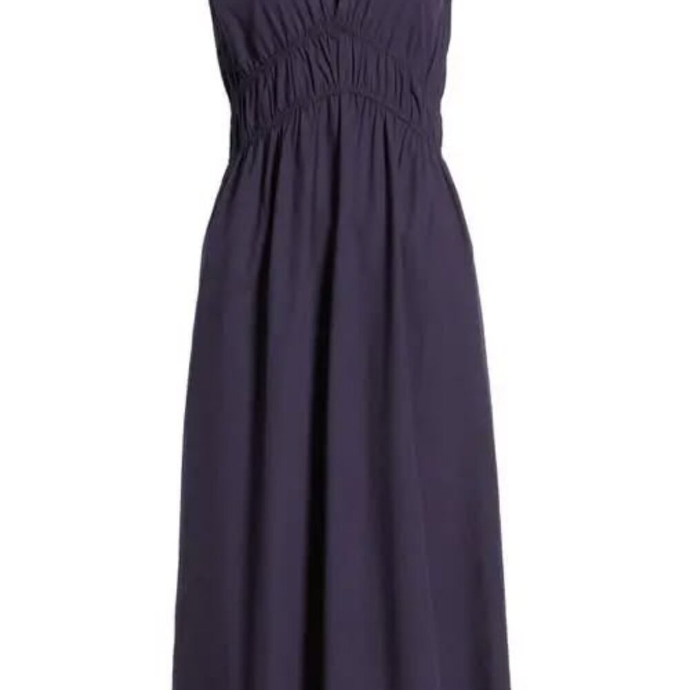 NWT Xirena CYRA Midi Dress in Darkest Navy Size L - Picture 2 of 7